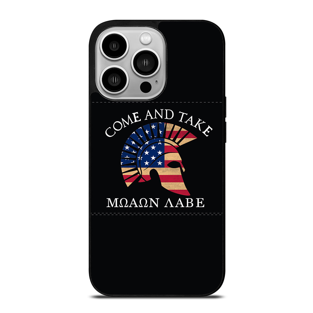 MOLON LABE AMERICAN FLAG HELMET iPhone 14 Pro Case Cover