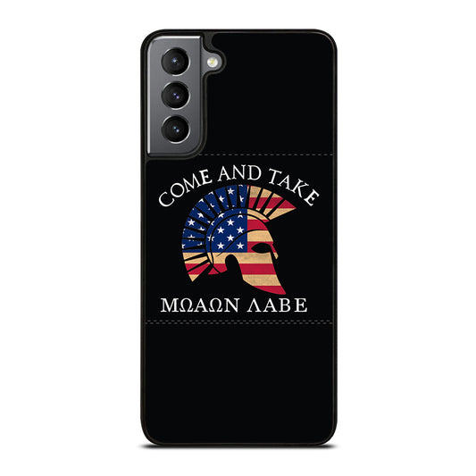 MOLON LABE AMERICAN FLAG HELMET Samsung Galaxy S21 Plus Case Cover