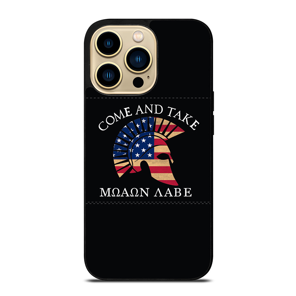 MOLON LABE AMERICAN FLAG HELMET iPhone 14 Pro Max Case Cover