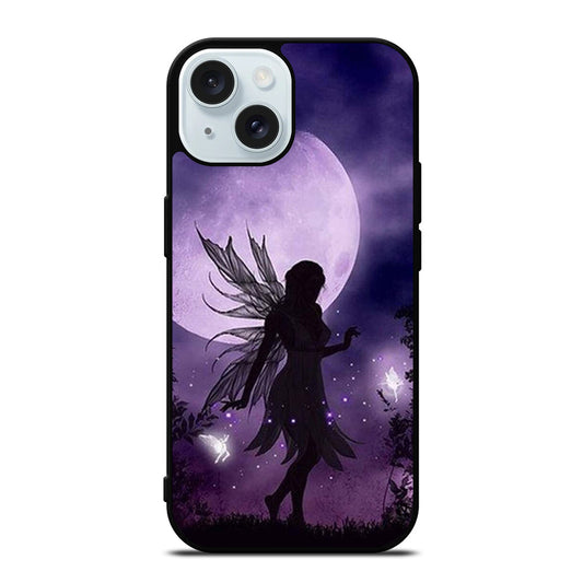 MOONLIGHT FAIRY DRAGONFLIES PURPLE MOON iPhone 15 Case Cover
