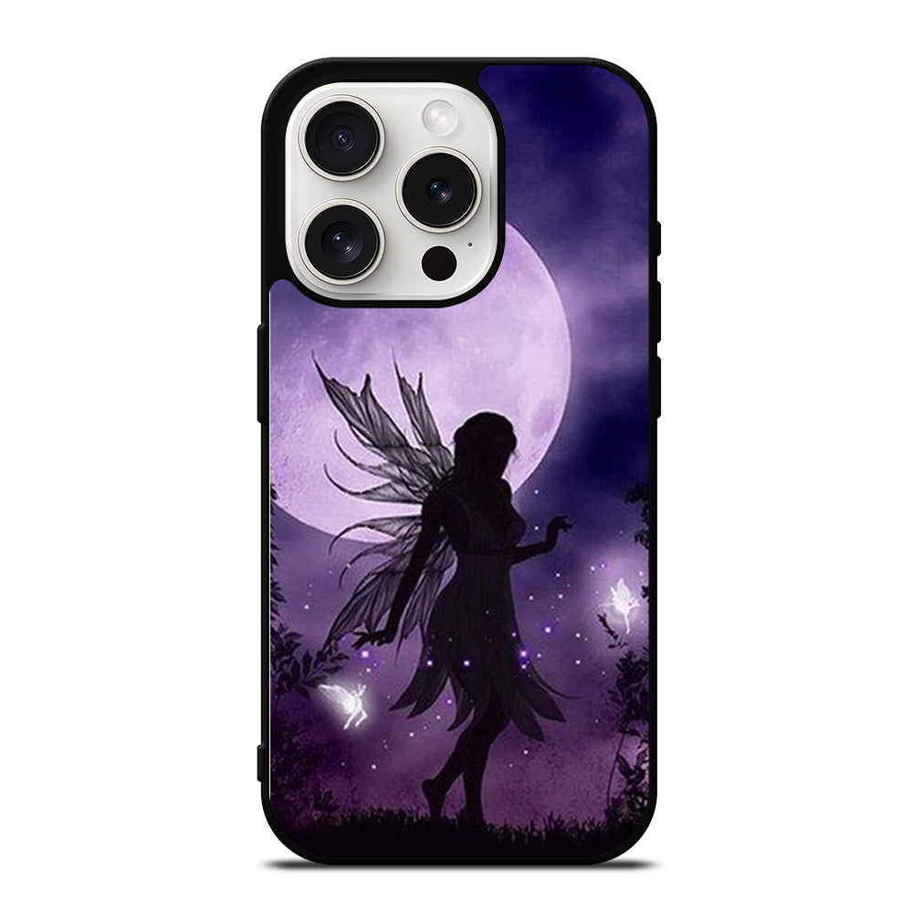 MOONLIGHT FAIRY DRAGONFLIES PURPLE MOON iPhone 15 Pro Case Cover