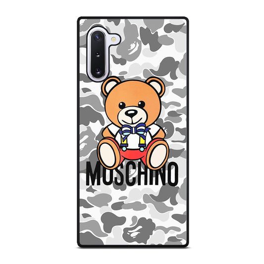 MOSCHINO TEDDY BEAR BAPE CAMO Samsung Galaxy Note 10 Case Cover