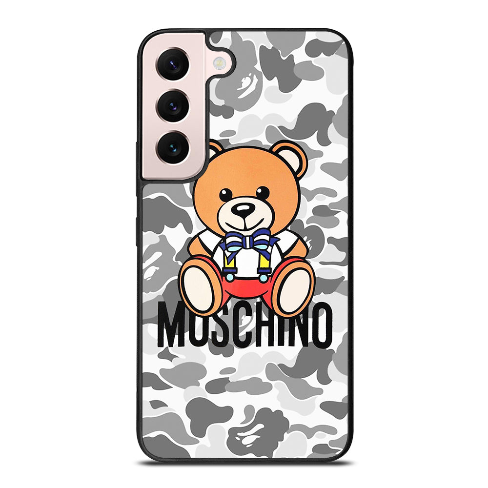 MOSCHINO TEDDY BEAR BAPE CAMO Samsung Galaxy S22 Plus Case Cover
