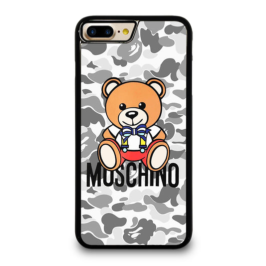 MOSCHINO TEDDY BEAR BAPE CAMO iPhone 7 / 8 Plus Case Cover