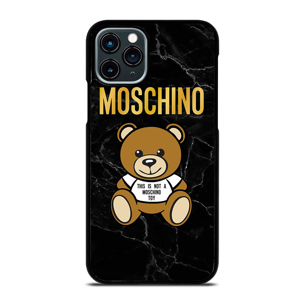 MOSCHINO TEDDY BEAR BLACK MARBLE iPhone 11 Pro Case Cover