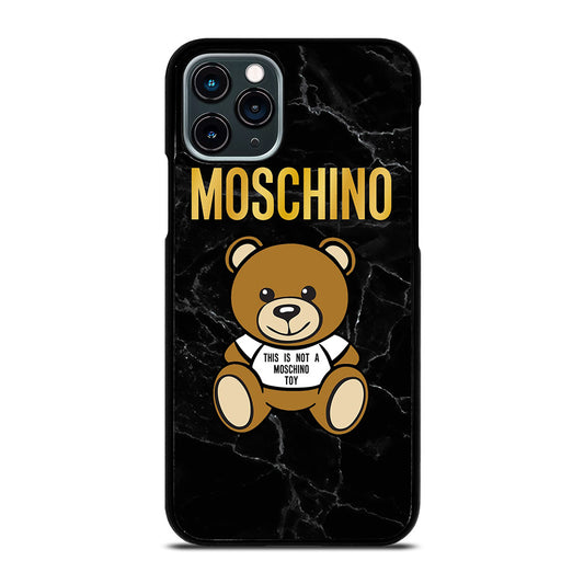 MOSCHINO TEDDY BEAR BLACK MARBLE iPhone 11 Pro Case Cover