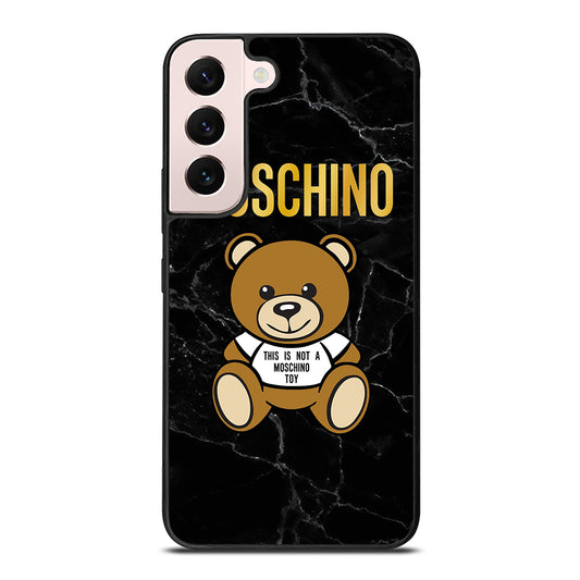 MOSCHINO TEDDY BEAR BLACK MARBLE Samsung Galaxy S22 Plus Case Cover