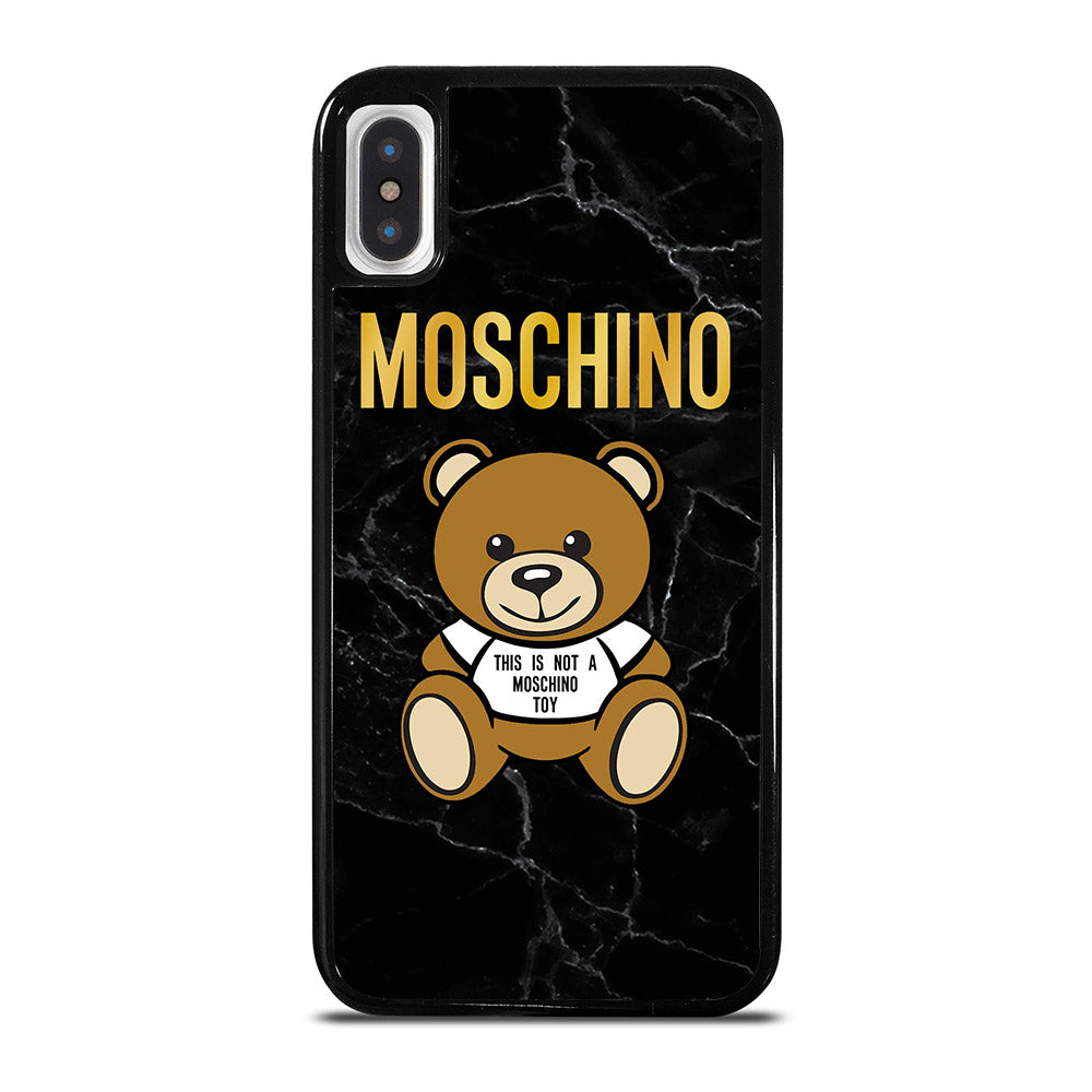 MOSCHINO TEDDY BEAR BLACK MARBLE iPhone X / XS Case Cover