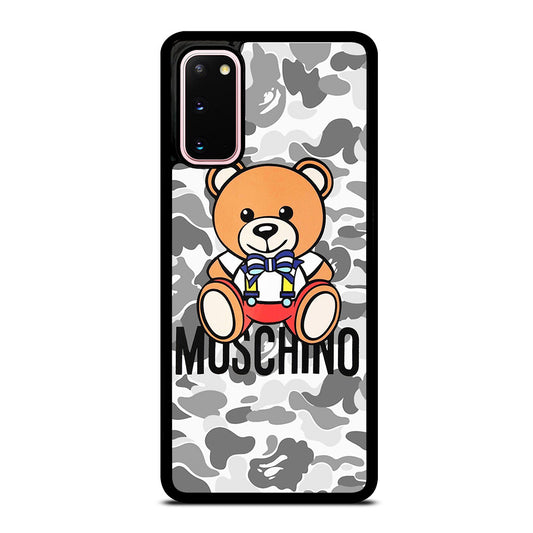MOSCHINO TEDDY BEAR BAPE CAMO Samsung Galaxy S20 Case Cover