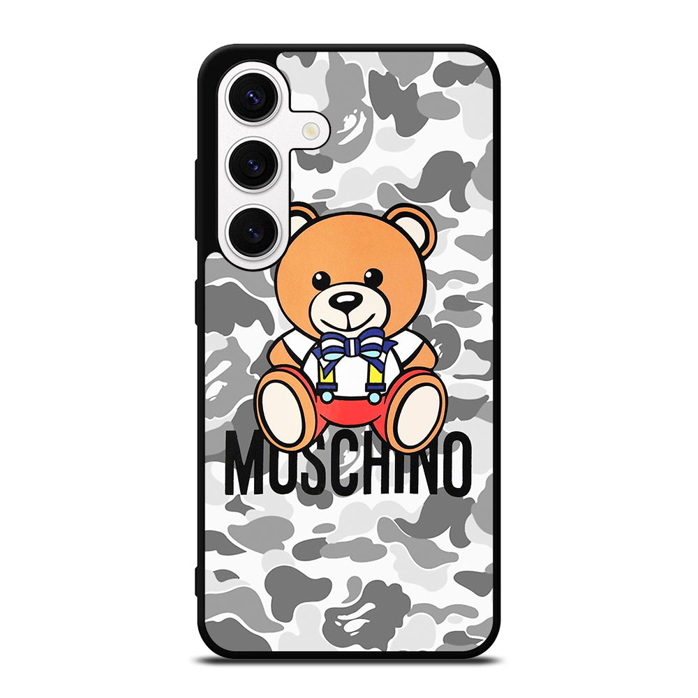 MOSCHINO TEDDY BEAR BAPE CAMO Samsung Galaxy S24 Case Cover