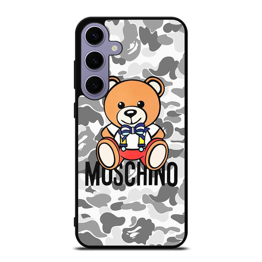 MOSCHINO TEDDY BEAR BAPE CAMO Samsung Galaxy S24 Plus Case Cover