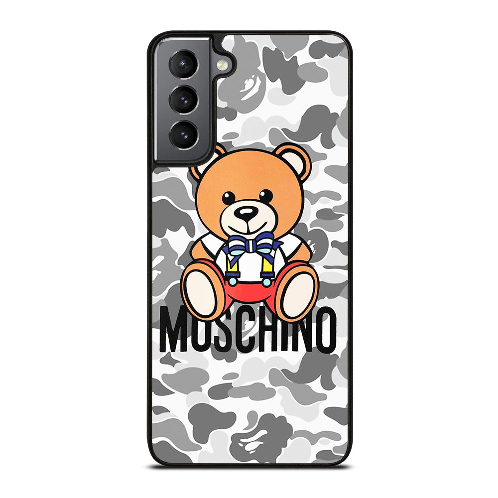 MOSCHINO TEDDY BEAR BAPE CAMO Samsung Galaxy S21 Plus Case Cover