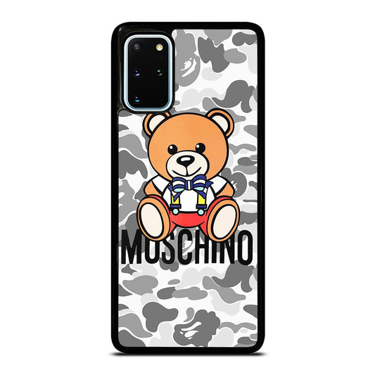 MOSCHINO TEDDY BEAR BAPE CAMO Samsung Galaxy S20 Plus Case Cover