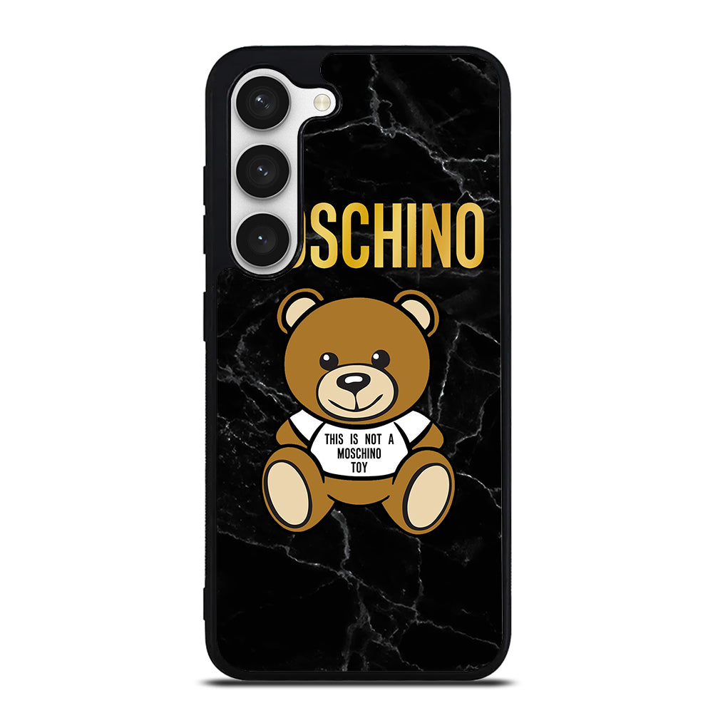 MOSCHINO TEDDY BEAR BLACK MARBLE Samsung Galaxy S23 Case Cover