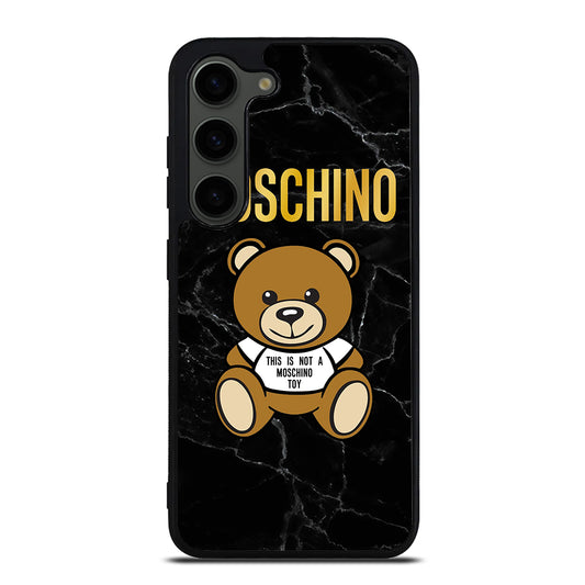 MOSCHINO TEDDY BEAR BLACK MARBLE Samsung Galaxy S23 Plus Case Cover