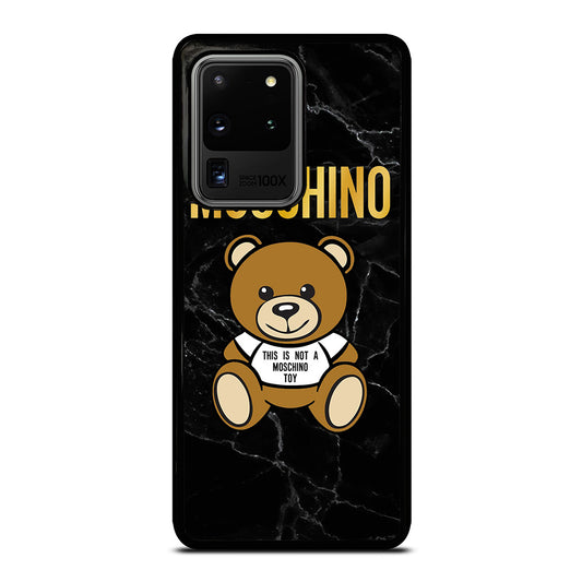 MOSCHINO TEDDY BEAR BLACK MARBLE Samsung Galaxy S20 Ultra Case Cover