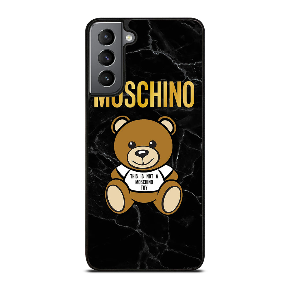 MOSCHINO TEDDY BEAR BLACK MARBLE Samsung Galaxy S21 Plus Case Cover