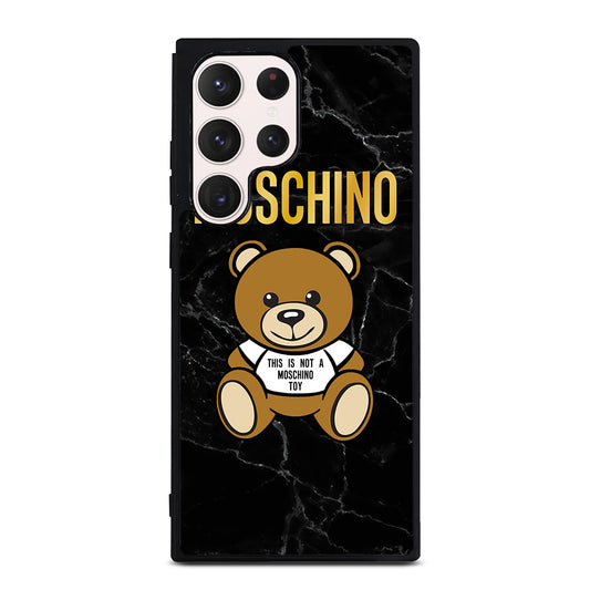 MOSCHINO TEDDY BEAR BLACK MARBLE Samsung Galaxy S23 Ultra Case Cover