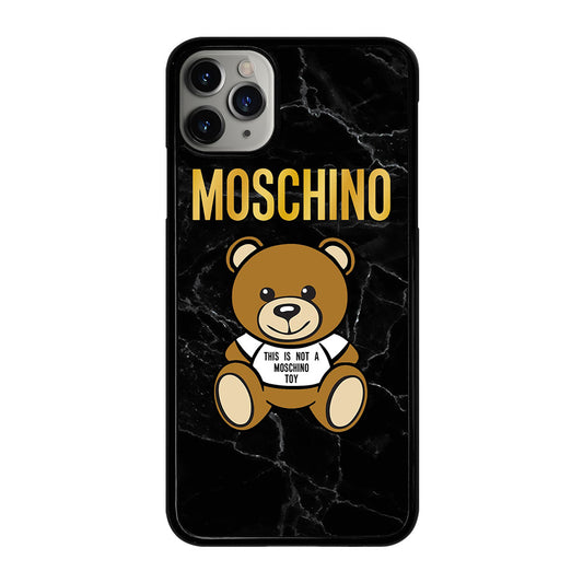 MOSCHINO TEDDY BEAR BLACK MARBLE iPhone 11 Pro Max Case Cover