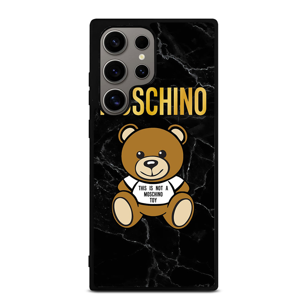 MOSCHINO TEDDY BEAR BLACK MARBLE Samsung Galaxy S24 Ultra Case Cover