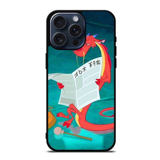 MUSHU MULAN DISNEY CARTOON iPhone 15 Pro Max Case Cover
