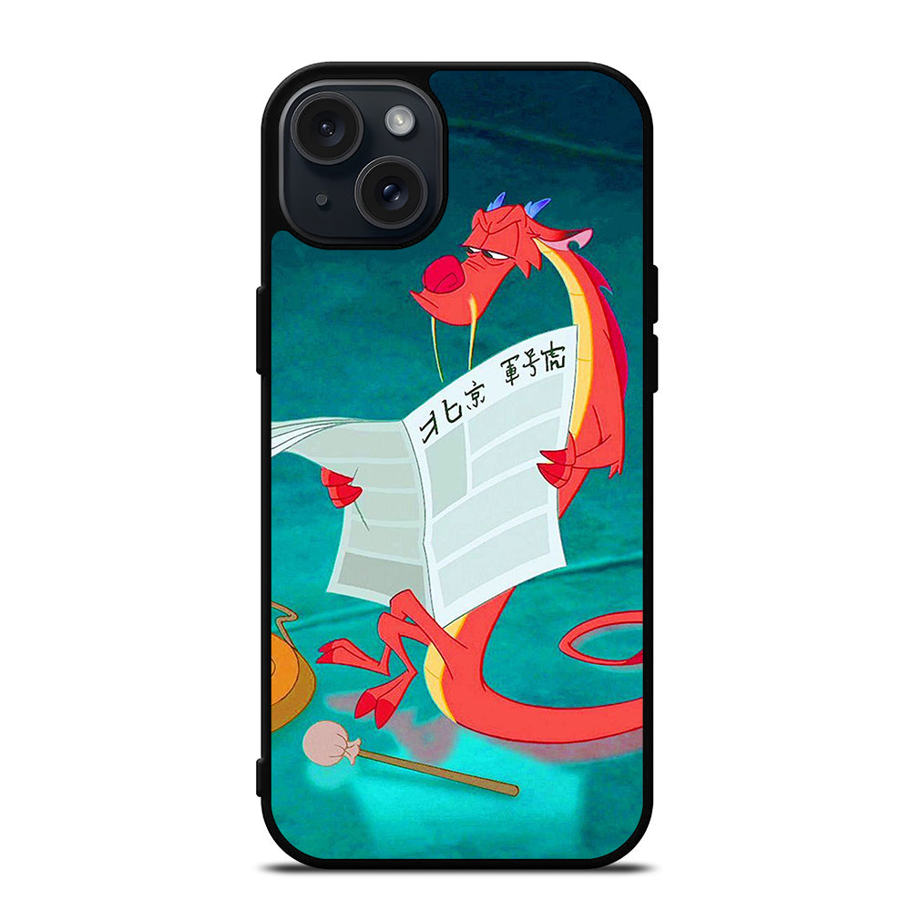 MUSHU MULAN DISNEY CARTOON iPhone 15 Plus Case Cover