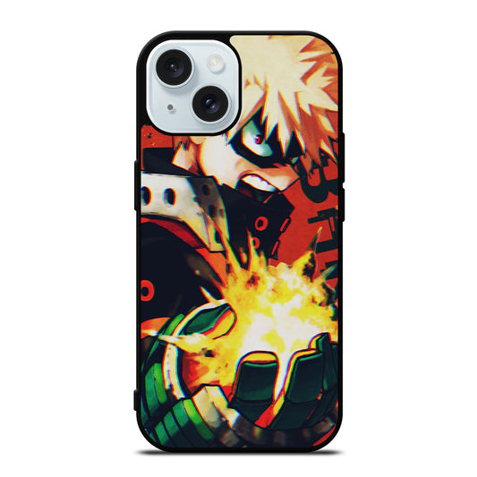 MY HERO ACADEMIA BAKUGOU KATSUKI ANIME iPhone 15 Case Cover