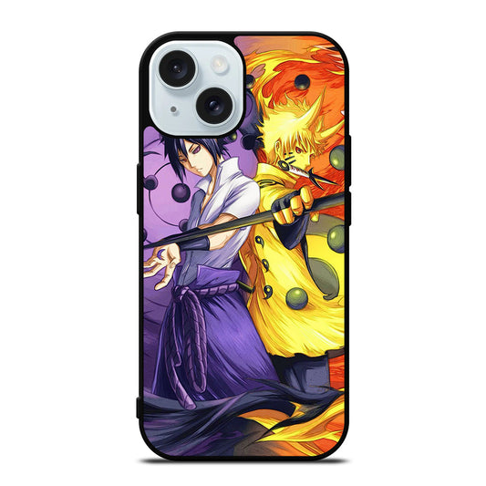 NARUTO VS SASUKE ANIME 3 iPhone 15 Case Cover