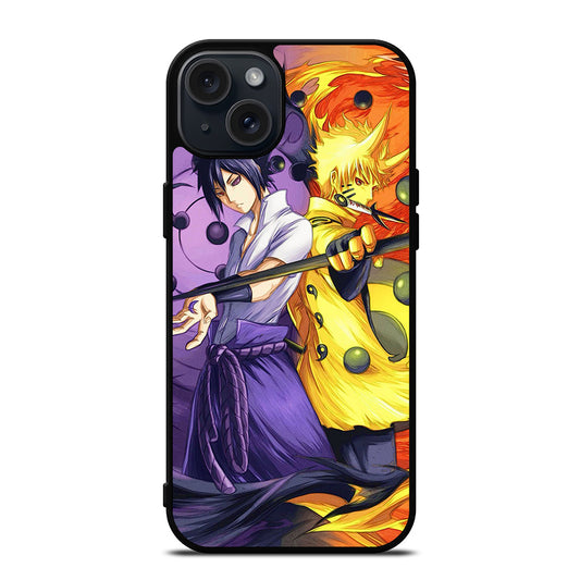 NARUTO VS SASUKE ANIME 3 iPhone 15 Plus Case Cover
