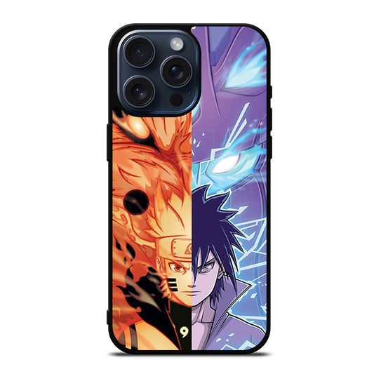 NARUTO VS SASUKE ANIME iPhone 15 Pro Max Case Cover