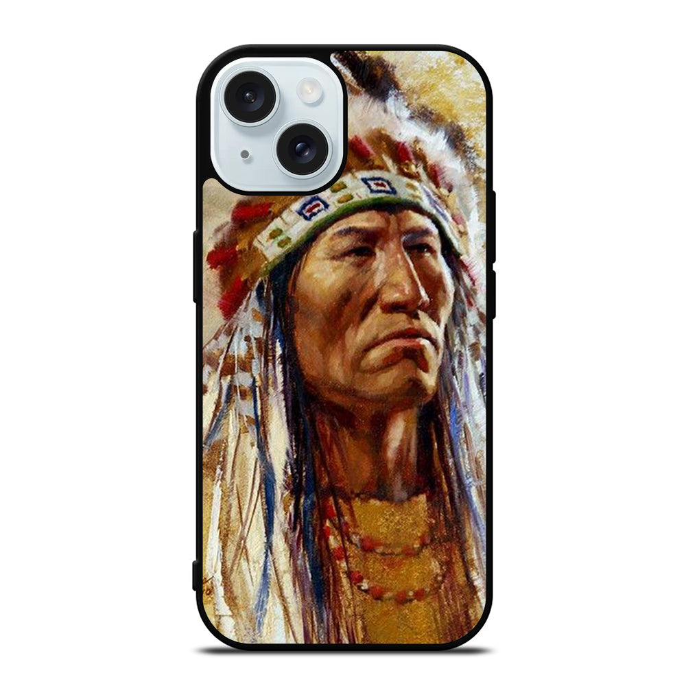 NATIVE AMERICAN PEOPLE ART iPhone 15 Case Cover