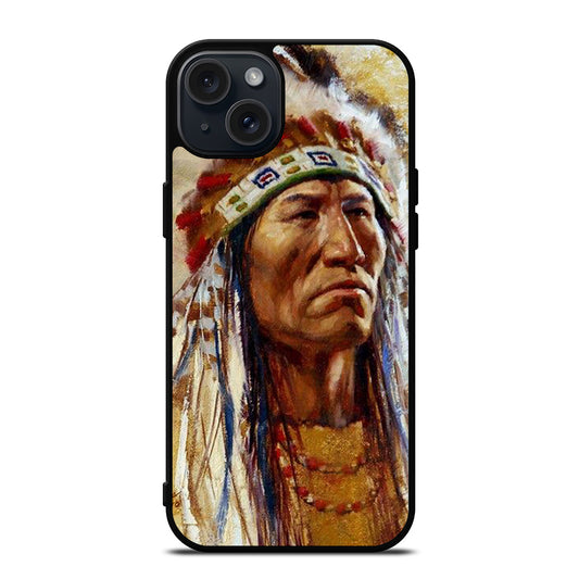 NATIVE AMERICAN PEOPLE ART iPhone 15 Plus Case Cover