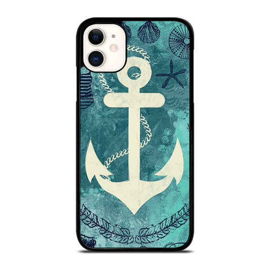 NAUTICAL ANCHOR ART iPhone 11 Case Cover
