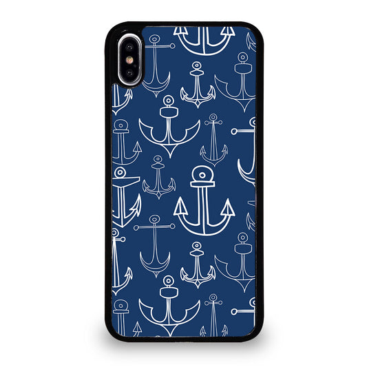 NAUTICAL ANCHOR PATTERN iPhone XS Max Case Cover