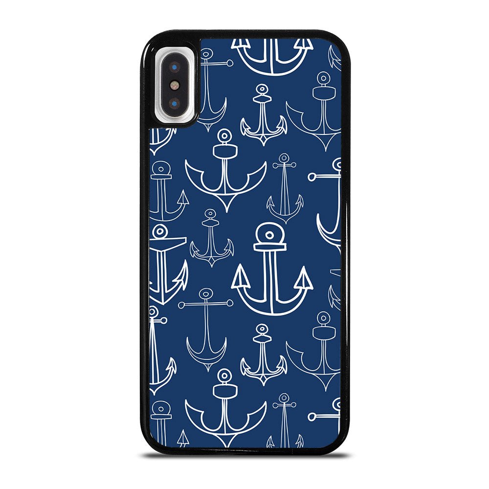 NAUTICAL ANCHOR PATTERN iPhone X / XS Case Cover