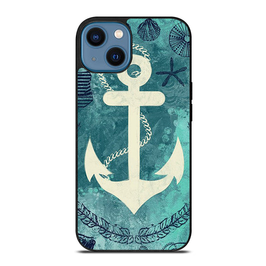 NAUTICAL ANCHOR ART iPhone 14 Case Cover