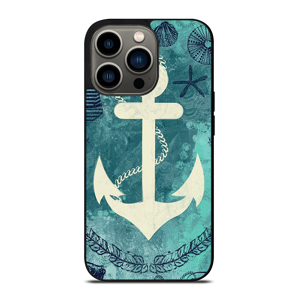 NAUTICAL ANCHOR ART iPhone 13 Pro Case Cover