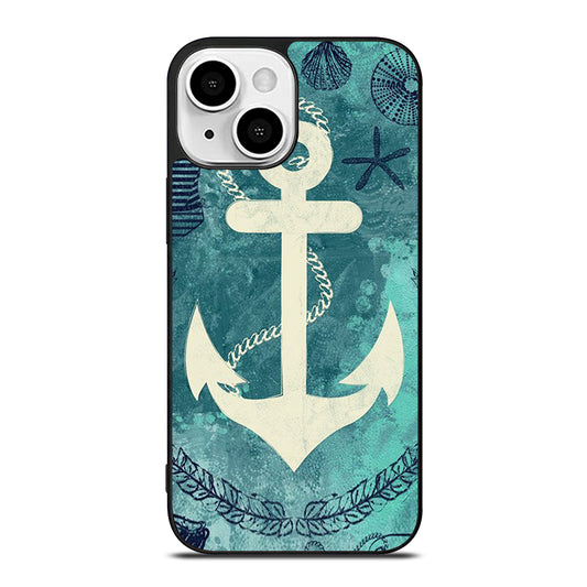 NAUTICAL ANCHOR ART iPhone 13 Mini Case Cover