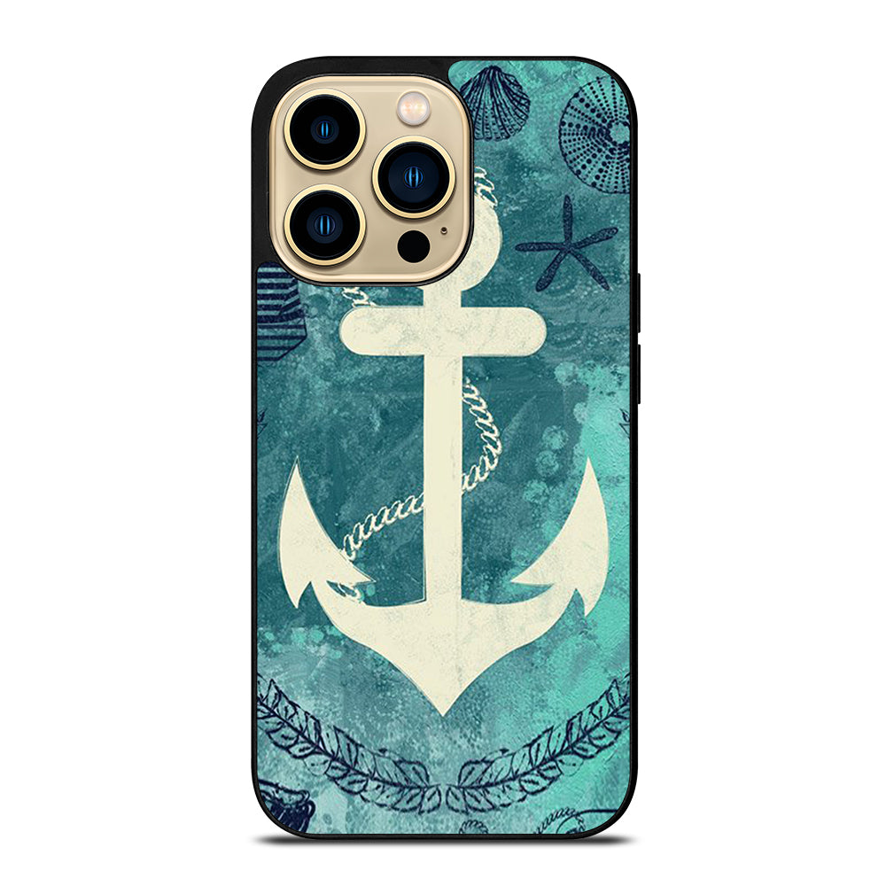 NAUTICAL ANCHOR ART iPhone 14 Pro Max Case Cover