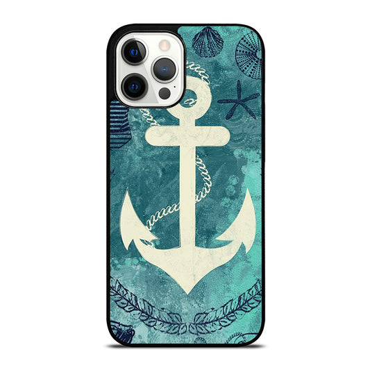 NAUTICAL ANCHOR ART iPhone 12 Pro Max Case Cover