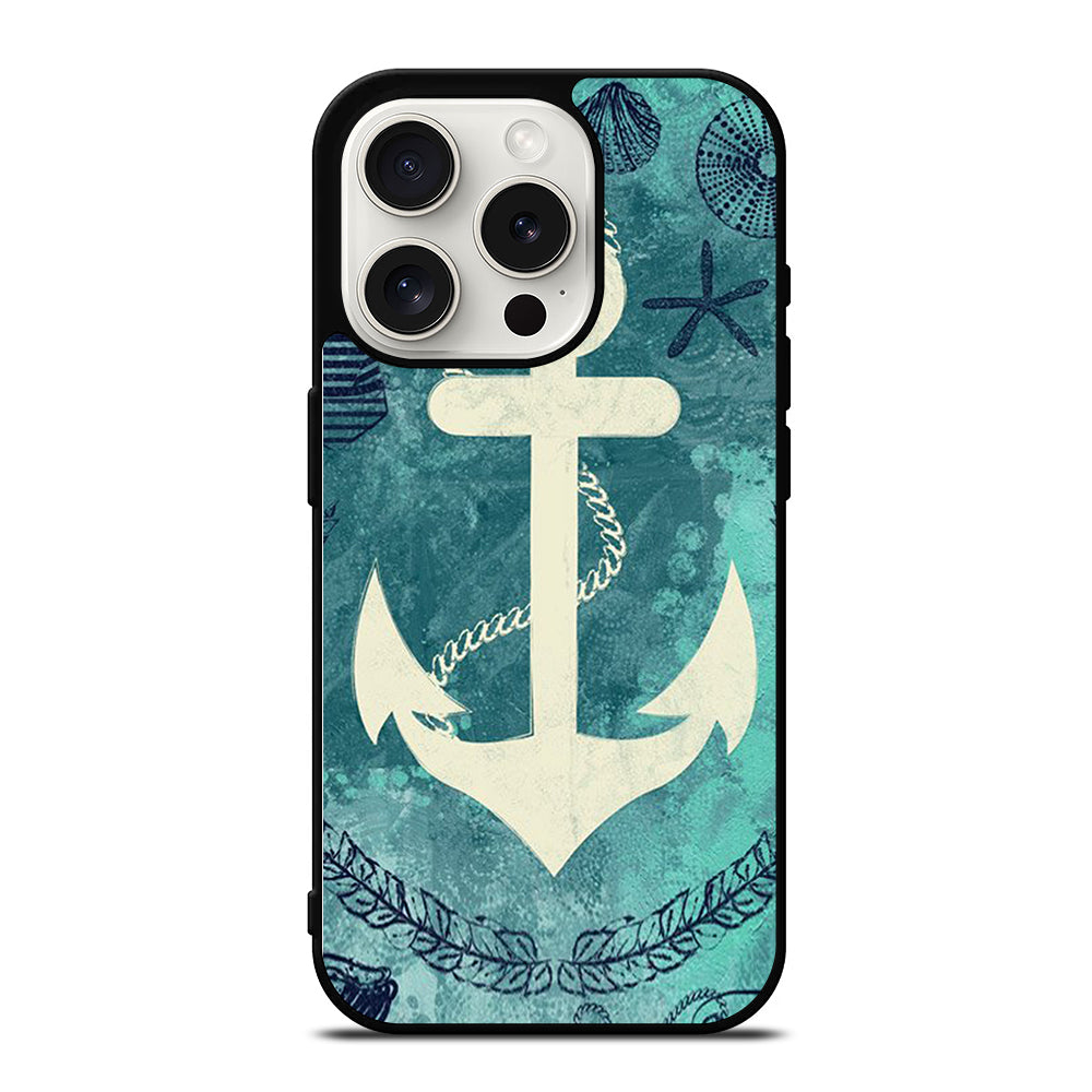 NAUTICAL ANCHOR ART iPhone 15 Pro Case Cover