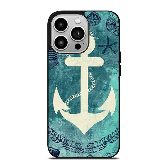 NAUTICAL ANCHOR ART iPhone 14 Pro Case Cover