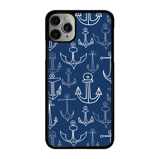 NAUTICAL ANCHOR PATTERN iPhone 11 Pro Max Case Cover