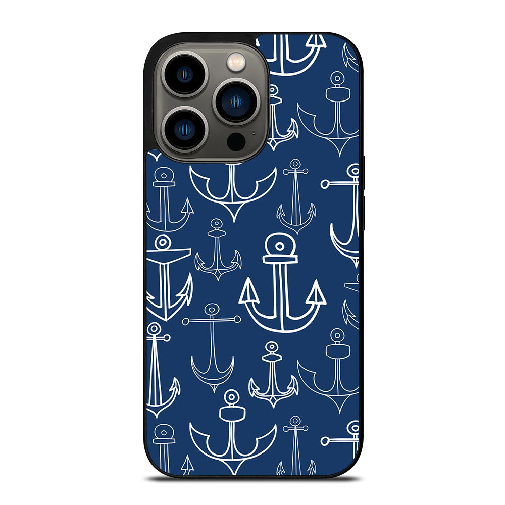 NAUTICAL ANCHOR PATTERN iPhone 13 Pro Case Cover