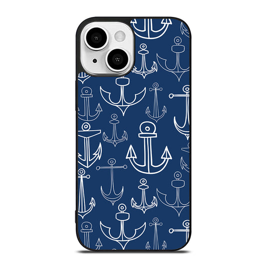 NAUTICAL ANCHOR PATTERN iPhone 13 Mini Case Cover