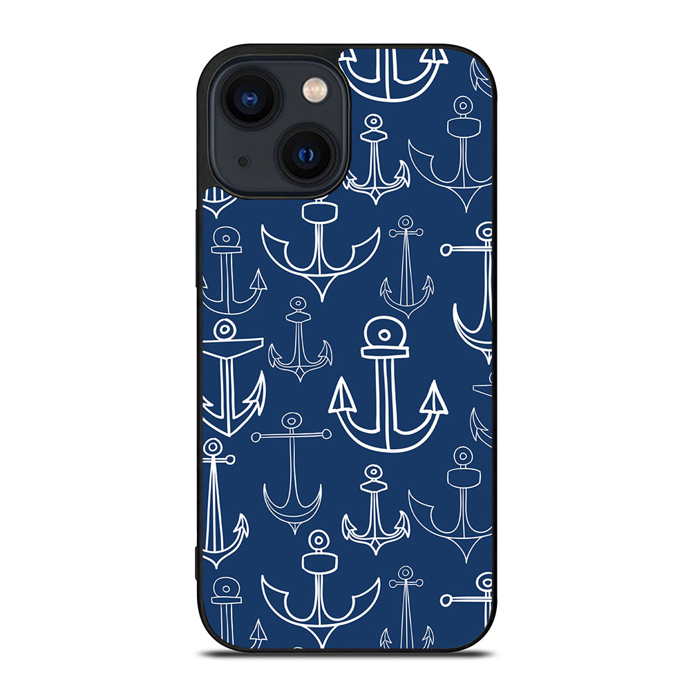 NAUTICAL ANCHOR PATTERN iPhone 14 Plus Case Cover