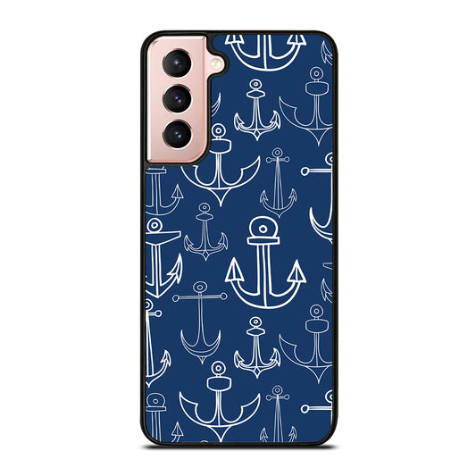 NAUTICAL ANCHOR PATTERN Samsung Galaxy S21 Case Cover