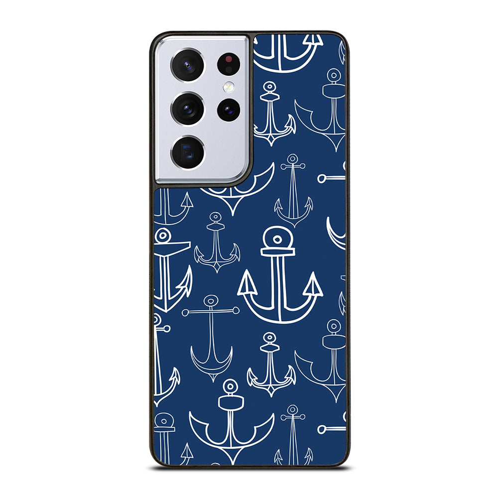 NAUTICAL ANCHOR PATTERN Samsung Galaxy S21 Ultra Case Cover