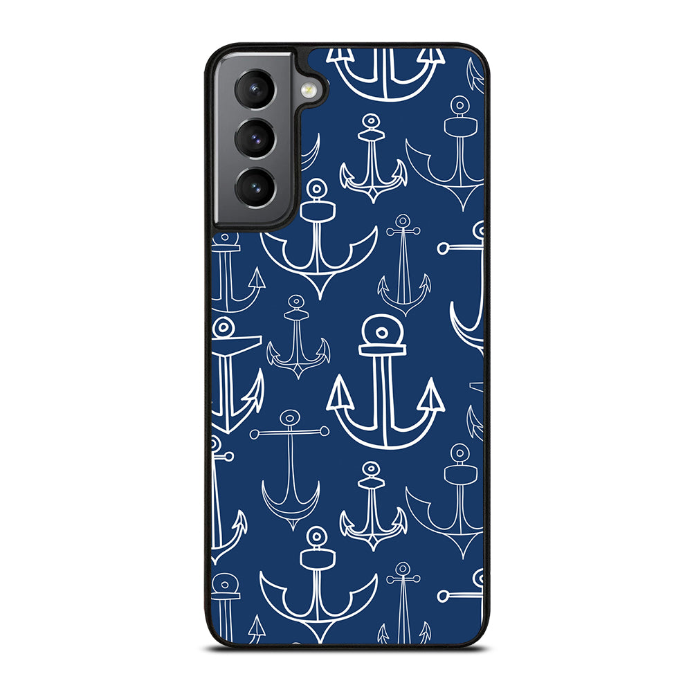 NAUTICAL ANCHOR PATTERN Samsung Galaxy S21 Plus Case Cover