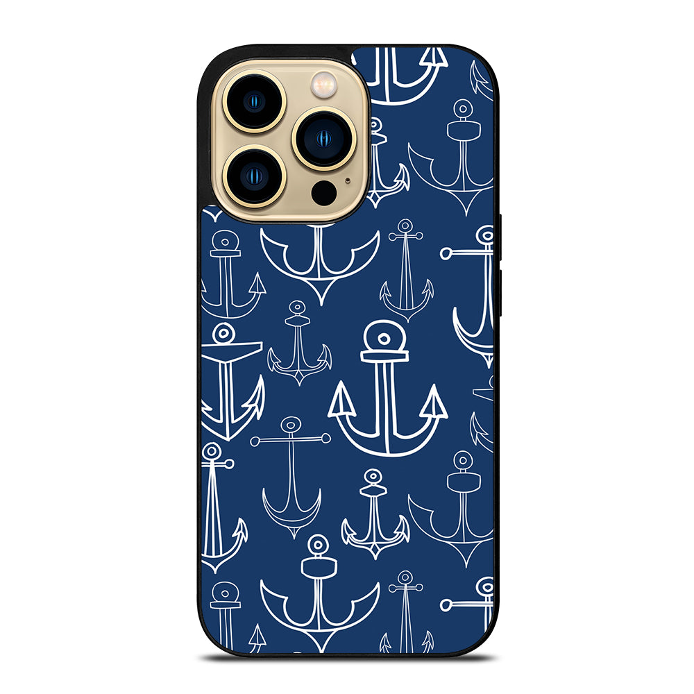 NAUTICAL ANCHOR PATTERN iPhone 14 Pro Max Case Cover
